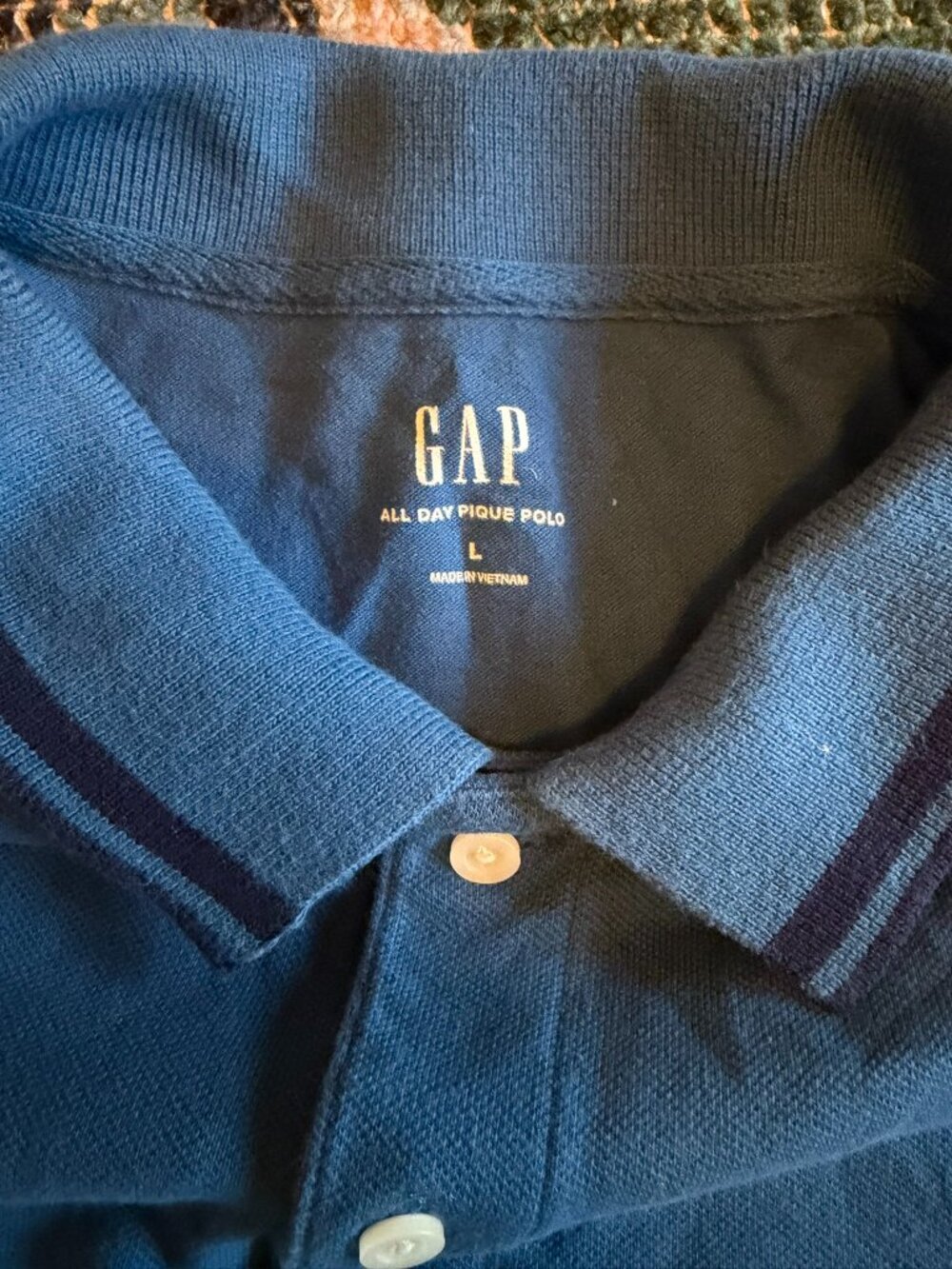 Bundle Men’s GAP Long Sleeve Polo Shirts Size Large - Picture 3 of 9